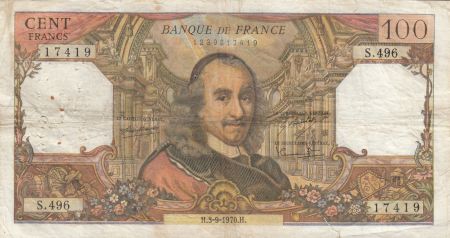 France 100 Francs Corneille 03-09-1970 - Série S.496