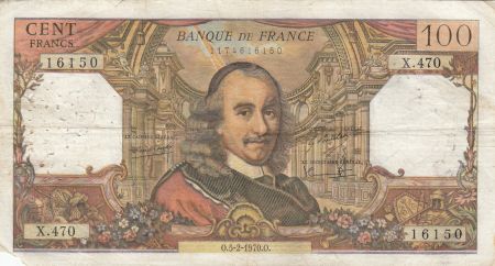 France 100 Francs Corneille 05-02-1970 - Série X.470