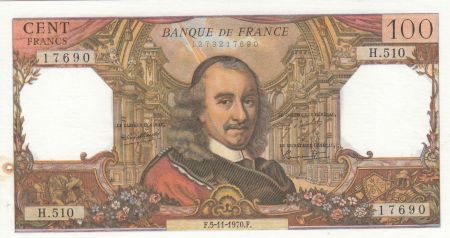France 100 Francs Corneille 05-11-1970 - Série H.510