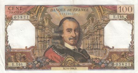 France 100 Francs Corneille 07-04-1966 - Série E.146