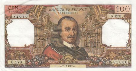France 100 Francs Corneille 07-12-1967 - Série G.273