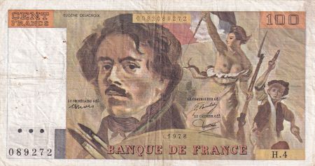 France 100 Francs Delacroix - 1978 - Série H.4 - Fay.68.04