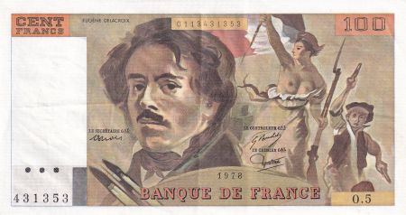 France 100 Francs Delacroix - 1978 - Série O.5 - Fay.69.1d