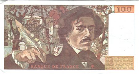France 100 Francs Delacroix - 1978 Série D.2 - Non Hachuré - TTB