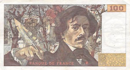 France 100 Francs Delacroix - 1978 Série G.1 - Non hachuré - TB+