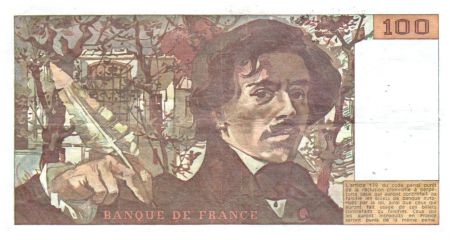 France 100 Francs Delacroix - 1978 Série K.8 - Grand filigrane - TTB