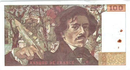 France 100 Francs Delacroix - 1978 Série M.1 - Non Hachuré - TTB
