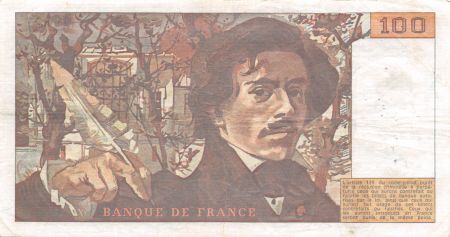 France 100 Francs Delacroix - 1978 Série M.4 - Hachuré - TTB