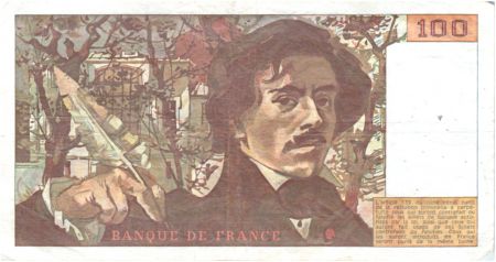 France 100 Francs Delacroix - 1978 Série N.2 - Non Hachuré - TB +