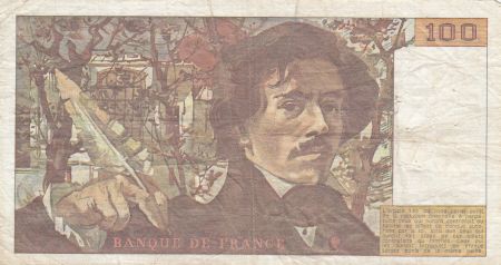 France 100 Francs Delacroix - 1978 Série Q.3 - Hachuré - TB+