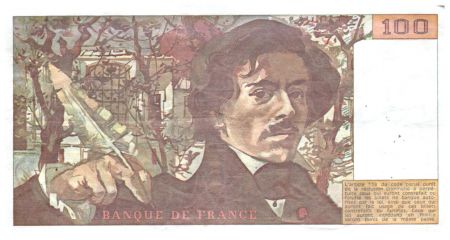 France 100 Francs Delacroix - 1978 Série R.8 - Grand filigrane - TTB