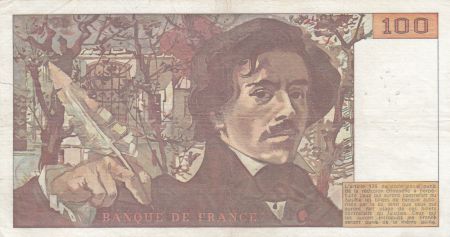 France 100 Francs Delacroix - 1978 Série T.2 - Non Hachuré - TB +