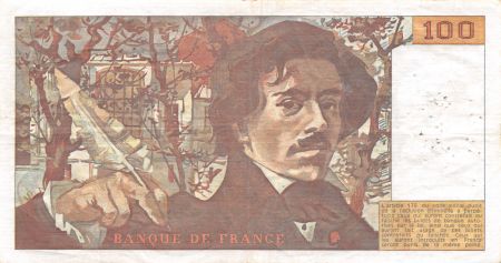 France 100 Francs Delacroix - 1978 Série T.4 - Hachuré - TTB