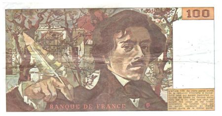 France 100 Francs Delacroix - 1978 Série V.8 - Petit filigrane - TTB