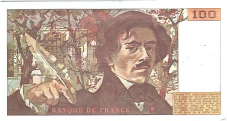 France 100 Francs Delacroix - 1978 Série W.3 - Hachuré - TTB