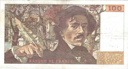 France 100 Francs Delacroix - 1978 Série W.3 - Non Hachuré - TB +