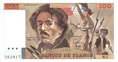 France 100 Francs Delacroix - 1978 Série W.4