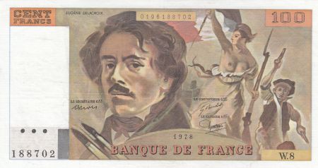 France 100 Francs Delacroix - 1978 Série W.8