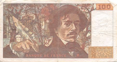 France 100 Francs Delacroix - 1978 Série X.3 - Hachuré - TTB