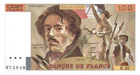 France 100 Francs Delacroix - 1979 Série H.20