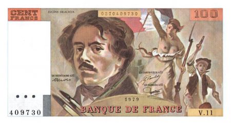 France 100 Francs Delacroix - 1979 Série V.11