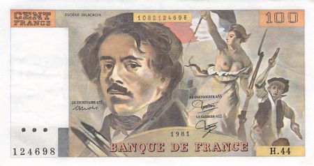 France 100 Francs Delacroix - 1981 Série H.44 - SUP