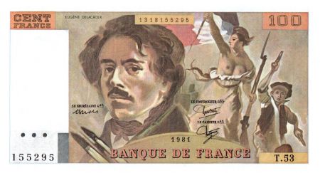 France 100 Francs Delacroix - 1981 Série T.53