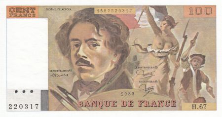 France 100 Francs Delacroix - 1983 Série H.67
