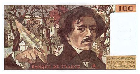 France 100 Francs Delacroix - 1984 - Série E.85 - Fay.69.08a