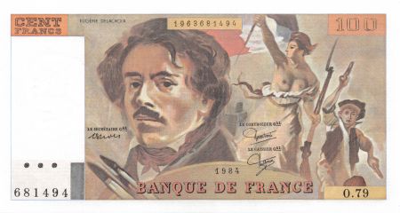France 100 Francs Delacroix - 1984 Série O.79 - P.NEUF