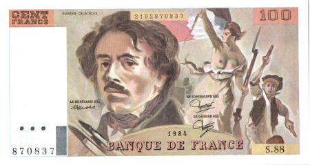 France 100 Francs Delacroix - 1984 Série S.88