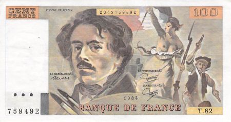 France 100 Francs Delacroix - 1984 Série T.82 - SUP