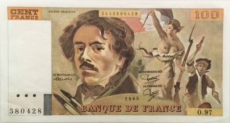 France 100 Francs Delacroix - 1985 Série O.97 - SPL