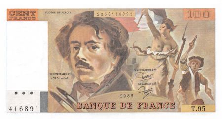 France 100 Francs Delacroix - 1985 Série T.95 - PSPL