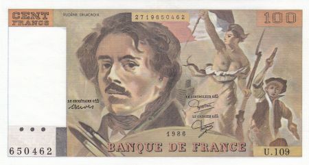 France 100 Francs Delacroix - 1986 Série U.108