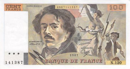 France 100 Francs Delacroix - 1987 Série N.120 - SPL
