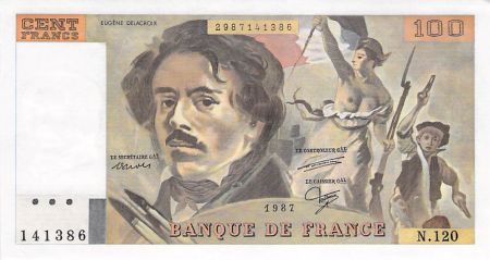 France 100 Francs Delacroix - 1987 Série N.120 - SUP