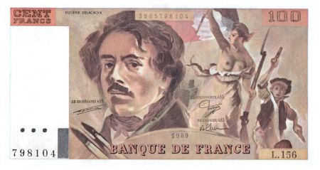 France 100 Francs Delacroix - 1989 Série L.156