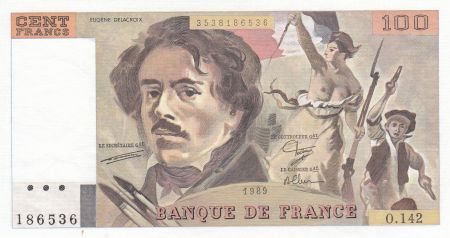 France 100 Francs Delacroix - 1989 Série O.142