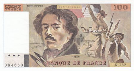 France 100 Francs Delacroix - 1989 Série R.132