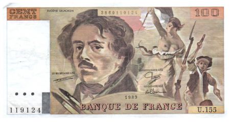 France 100 Francs Delacroix - 1989 TTB