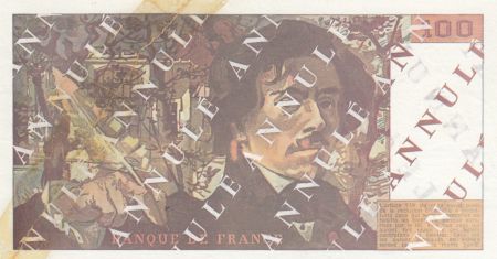 France 100 Francs Delacroix - 1990 - Série B.143 - Essai annulé - TTB