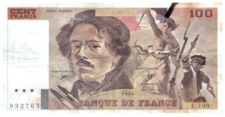 France 100 Francs Delacroix - 1990 Série E.189 - PTTB