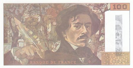 France 100 Francs Delacroix - 1990 Série F.143 - Barre annulation BDF