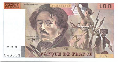 France 100 Francs Delacroix - 1990 Série F.151