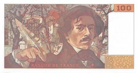 France 100 Francs Delacroix - 1990 Série J.178 - Filigrane décalé - P.NEUF