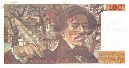 France 100 Francs Delacroix - 1990 Série K.189 - TB+