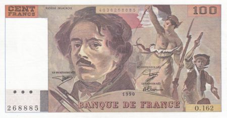 France 100 Francs Delacroix - 1990 Série O.162