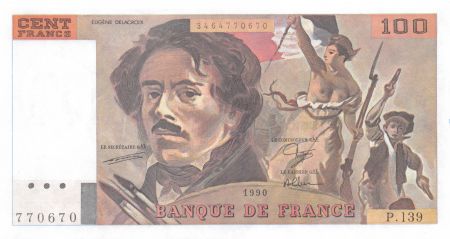France 100 Francs Delacroix - 1990 Série P.139 - P.NEUF