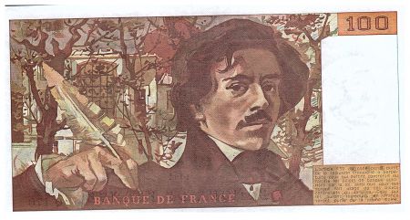 France 100 Francs Delacroix - 1991 - Série Q.170 - Gros filigrane - Fay.69bis.031a